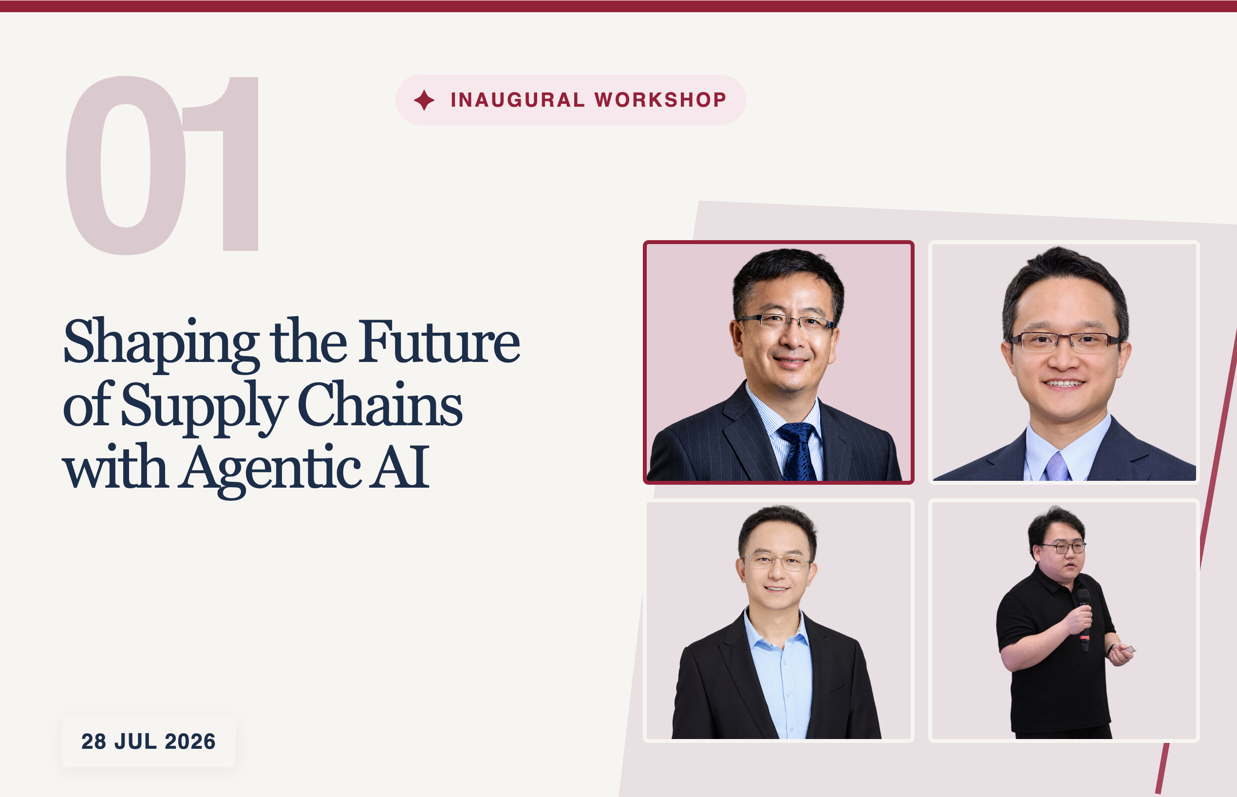 Max Shen, Zhixi Wan, Jianfeng Liu and Yuan Qu at the inaugural workshop
